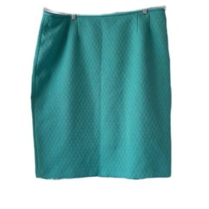 Le Suit Mint Jacquard Fully Lined A-Line Pencil Skirt